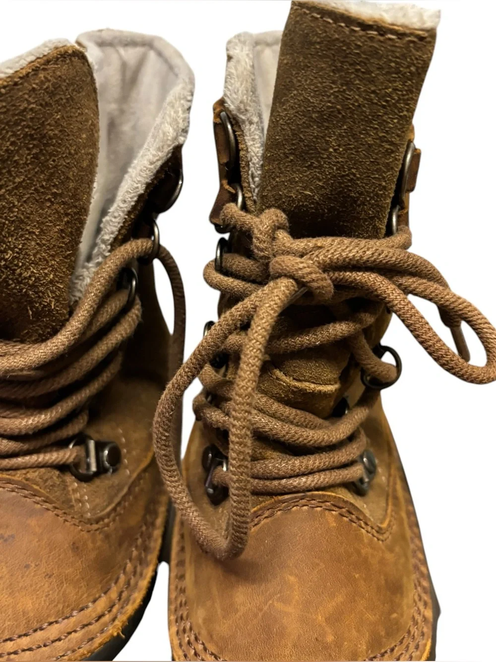 Sorel Fancy Lace II Winter Boot - Brown/Black Waterproof Lace-Up 9